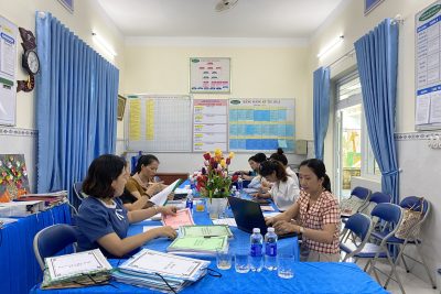 Trường Mầm Non 18/3 đón đoàn kiểm tra chuyên môn đầu năm của Phòng GD&ĐT Bình Sơn